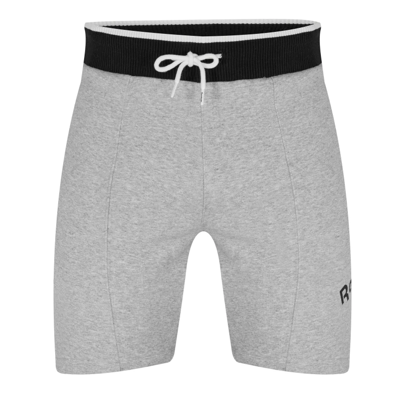 Image of Reebok Identity Arch Logo Fleece Shorts Mens Jogger Short - Grey Grey XS