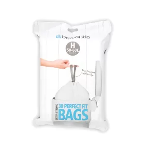 image of Brabantia PerfectFit 50-60 Litre Size H Bin Bags - Pack of 30