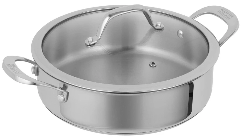 Image of Kuhn Rikon Allround Stainless Steel Uncoated Serving Pan, 28cm/5L in Silver Silver Unisex