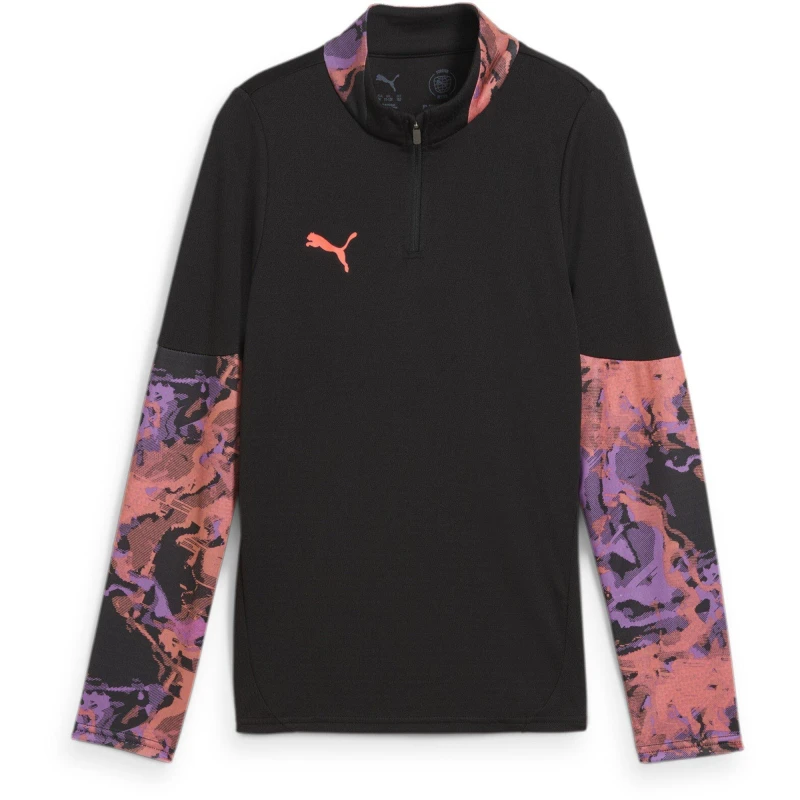 Image of Puma IndividualCUP quarter Zip-Top Juniors - Black 7 - 8 Years