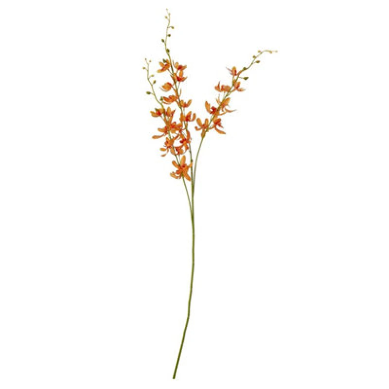 Image of Hill Interiors Cymbidium Spray Artificial Flower Orange (One Size)