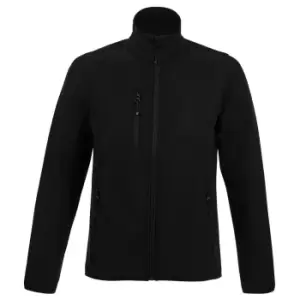 image of SOLS Womens/Ladies Radian Soft Shell Jacket (L) (Black)