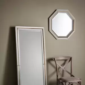 Gallery Interiors Vogue Mirror / Brown And Silver / Rectangle