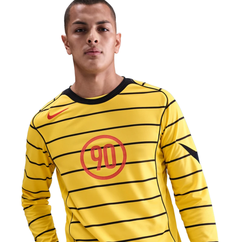 Image of Nike Football|Total 90 Men T-Shirts - Yellow - Size M - Cotton Jersey