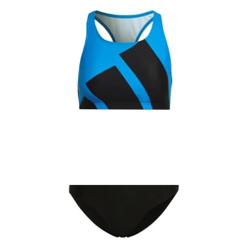 Image of adidas Big Logo Graphic Bikini Womens - Blue