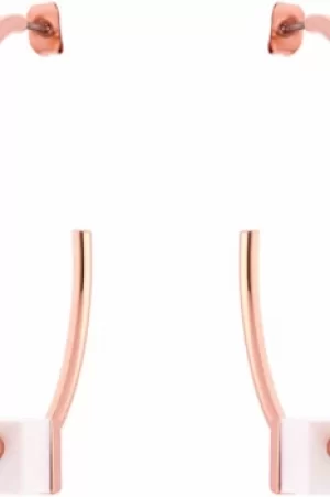 Image of Karen Millen Geo Cube Hoop Earrings KMJ1058-24-08