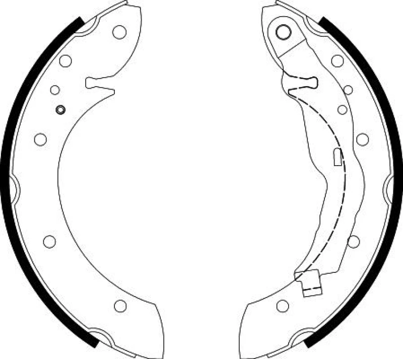 Image of HELLA Brake Shoe Set HELLA 8DB 355 001-241