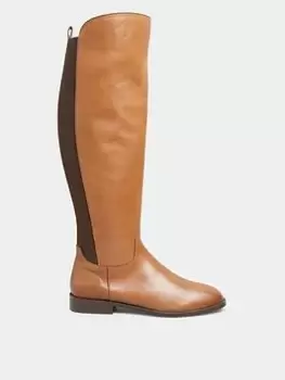 image of Long Tall Sally Leather Calf Boot Tan, Brown, Size 11, Women