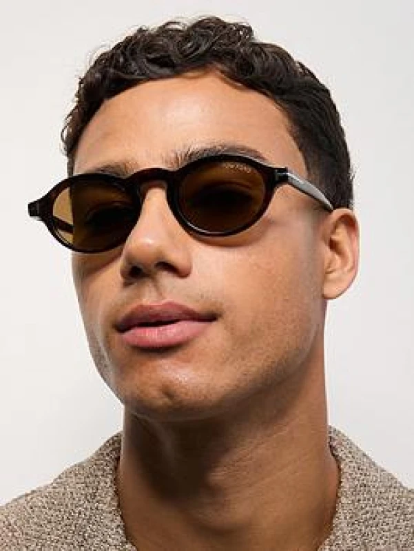 Image of TOM FORD FT1332 ARISTOTELE-02 52J Man Sunglasses Acetate Havana Roviex Round Normal Havana Sunglasses Man Acetate