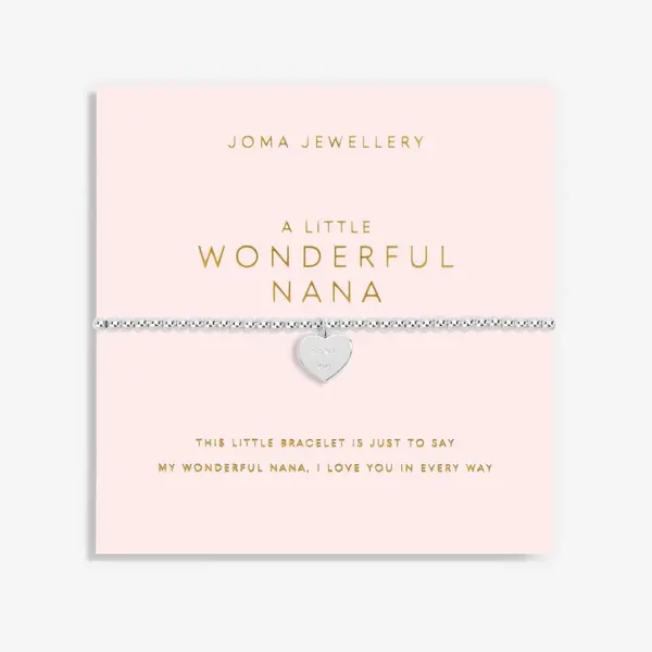 Image of Joma Jewellery Granparent A Little Wonderful Nana Silver Plated 17.5cm