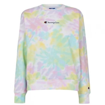 Image of Champion Tie Dye Crew Sweatshirt - Multi