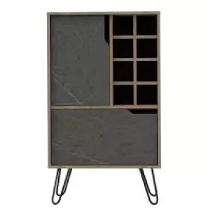 Image of Manhattan 2 Door Drinks Bar, Bleached Pine