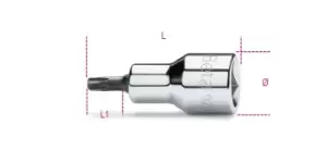 image of Beta Tools 920RTX 1/2" Sq Dr Tamper Resistant Torx Bit Socket Driver T20