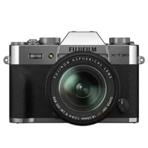 image of Fujifilm X-T30 II Mirrorless Camera in Silver with XF18-55mm Lens