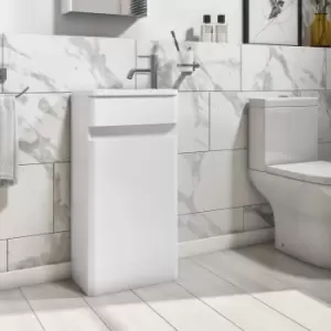 Image of 410mm White Cloakroom Vanity Unit with Basin - Pendle