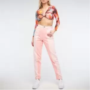 Missguided Colourblock Mom Jeans - Pink