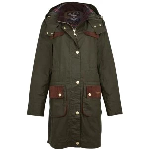 Image of Barbour Womens Taylor Wax Jacket Archive Olive/Classic 12