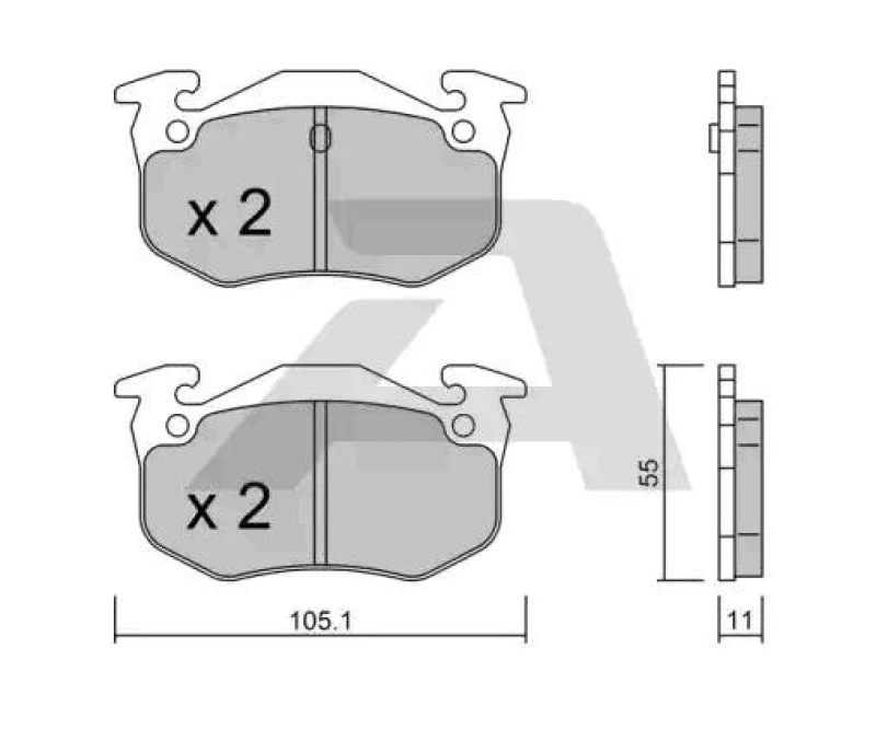 Image of AISIN Brake pad set AISIN BPCI-2001