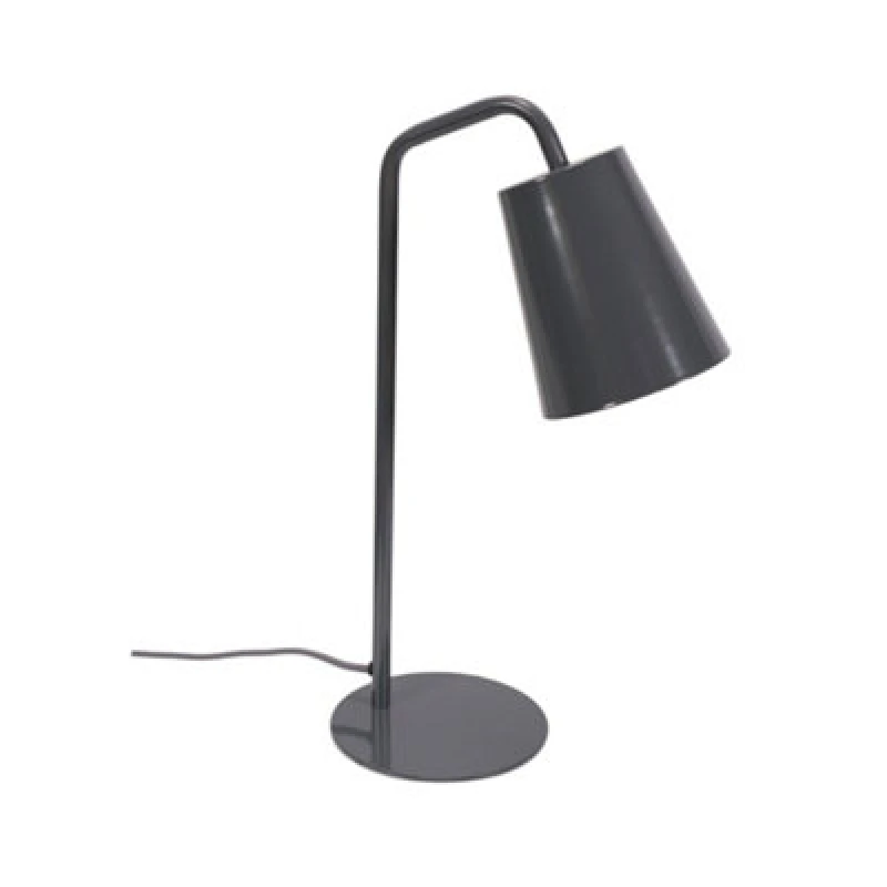 Image of ValueLights Bibi Arched Stem Metal Classic Table Lamp with LED Bulb Charcoal