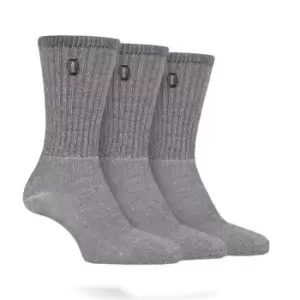 image of Jeep 3 Pack Vintage Boot Socks Mens - Grey