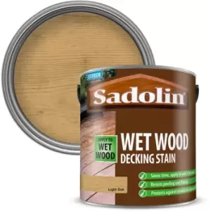 image of Sadolin - Wet Wood Decking Stain - Light Oak - 2.5L - Light Oak