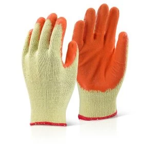 Image of Click2000 Economy Grip Glove Orange L Ref EC8ORL Pack of 100 Up to 3