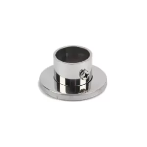 image of Colorail Pressed Polished Chrome Effect Stainless Steel Rail End Socket (L)25mm (Dia)25mm