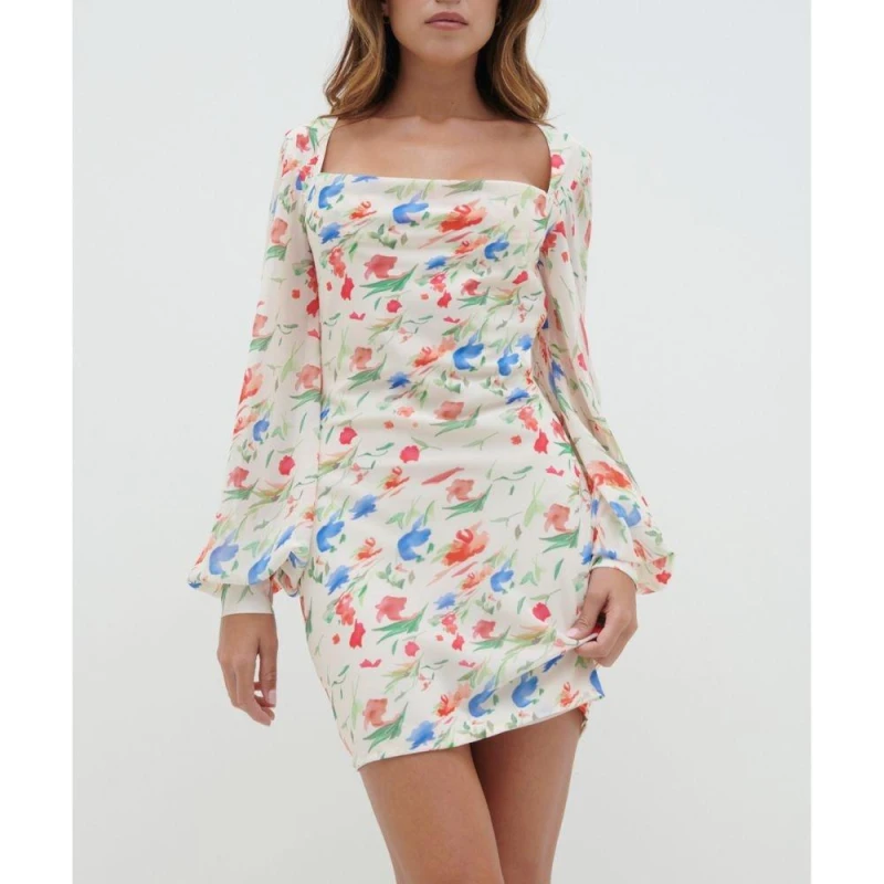 Image of Pretty Lavish Womens Mini Dress Floral female 6 (2XS)