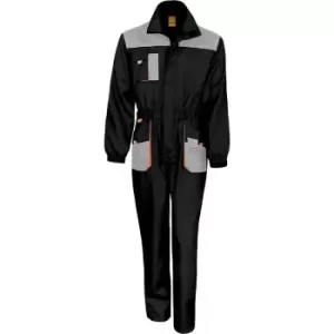 Image of Result Work-Guard Mens Lite Coverall (M) (Black/Grey) - Black/Grey