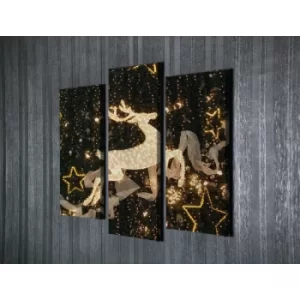 Image of UC91 Multicolor Decorative Canvas Painting (3 Pieces)
