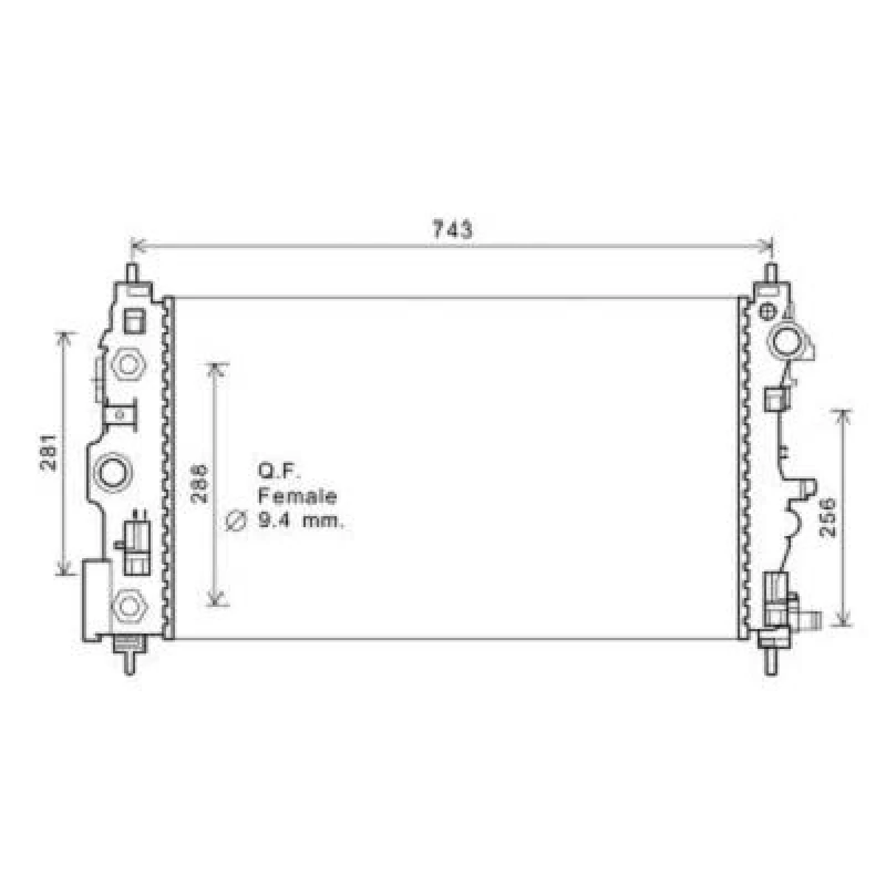 Image of Engine radiator DIEDERICHS DCM1642