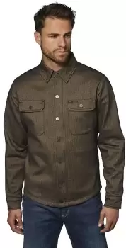 Image of Rokker Boston Rider Motorcycle Shirt, brown, Size 2XL, brown, Size 2XL