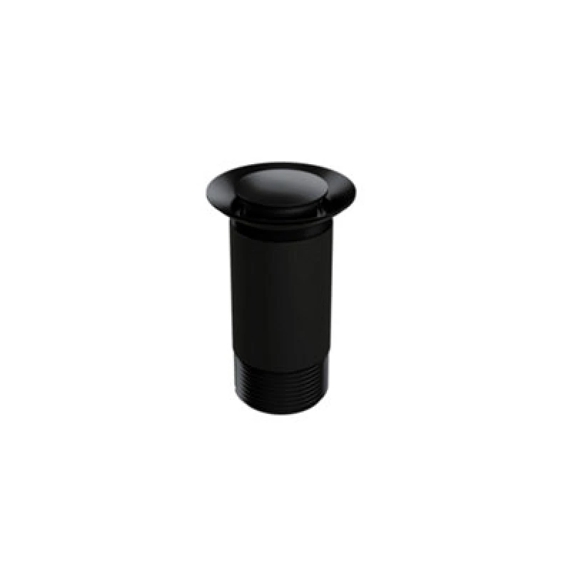 Image of Balterley Bathroom Round Click-Clack Unslotted Basin Waste Without Overflow, Top Fix Installation, 103 X 60 X 104mm, Black