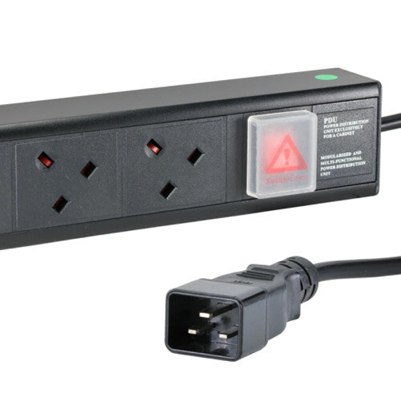Image of Cablenet Cablenet 12 Way UK Vertical 1.5u PDU with IEC - C20 3m Feed PDU12VC20