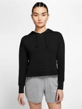 Image of Nike Yoga Crop Hoodie - Black, Size XS, Women