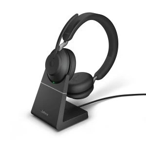 image of Jabra Evolve2 65 USB-A MS Stereo Headset with Charging Stand