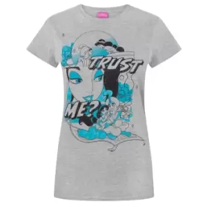 Image of Disney Womens/Ladies Aladdin Trust Me T-Shirt (Large) (Grey)