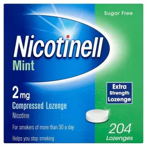 image of Nicotinell Nicotine Lozenge Stop Smoking Aid 2mg Mint 204s