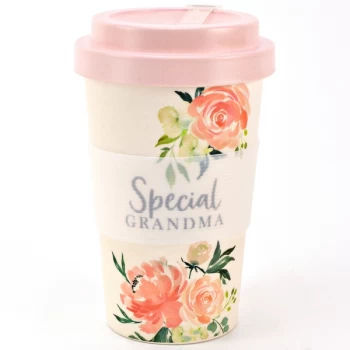 image of Peaches & Cream Bamboo Travel Mug 400ml - Grandma