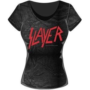 Image of Slayer - Classic Logo Womens Small T-Shirt - Black,Grey