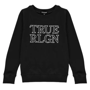 Image of True Religion Chest Logo Sweater - Black