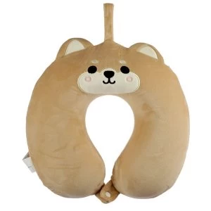 image of Relaxeazzz Cutiemals Shiba Inu Dog Plush Memory Foam Travel Pillow