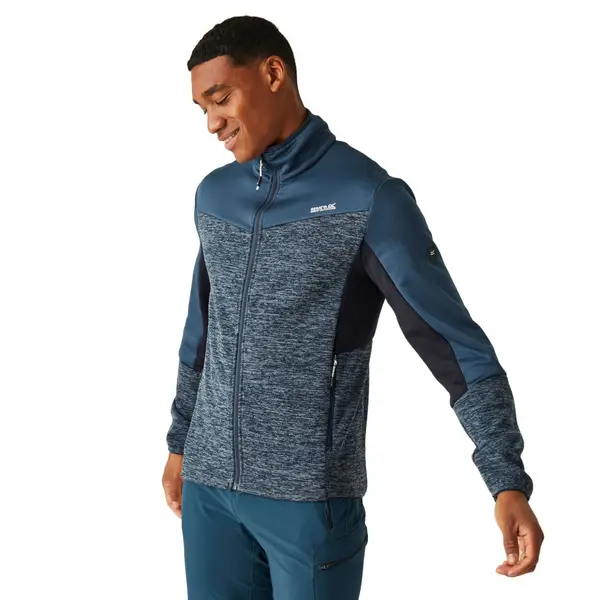 Image of Regatta Mens Coladane VI Full Zip Fleece Jacket S - Chest 37-38' (94-96.5cm) Moonlight Denim Marl/Moonlight Denim RMA569-GLS-S