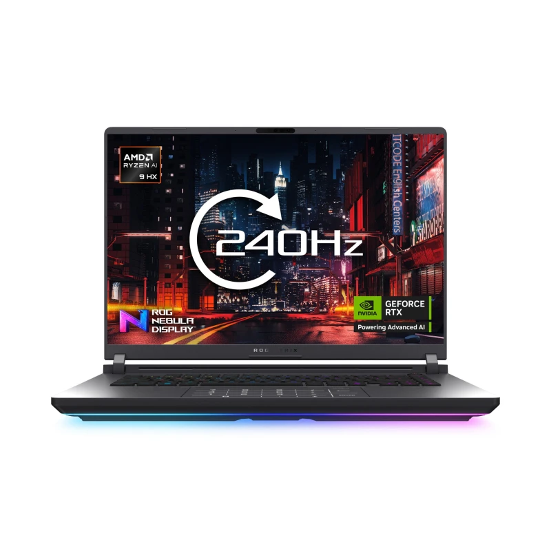 Image of Asus ASUS ROG Strix G16 G614FR-S5115W AMD Ryzen 9 9955HX3D Laptop 40.6cm (16") WQXGA 32GB DDR5-SDRAM 1TB SSD NVIDIA GeForce RTX 5070 Ti WiFi 6E (