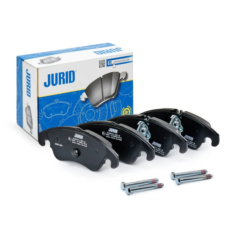 Image of JURID 573247J Brake pad set incl. wear warning contact, with accessories, with piston clip Brake Pad Set,disc brake (402)