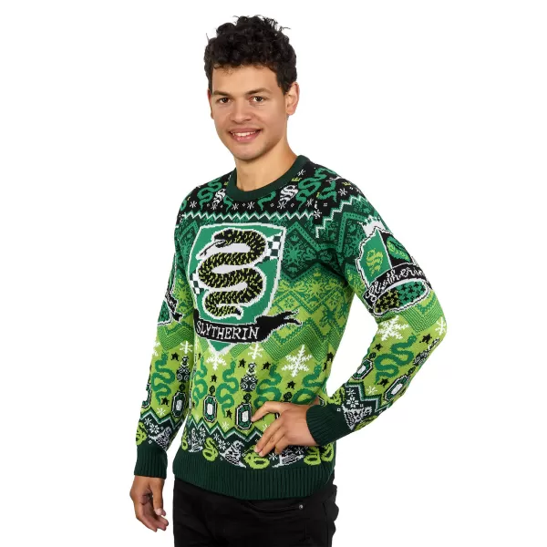 image of Slytherin House Crest Christmas Jumper - XS