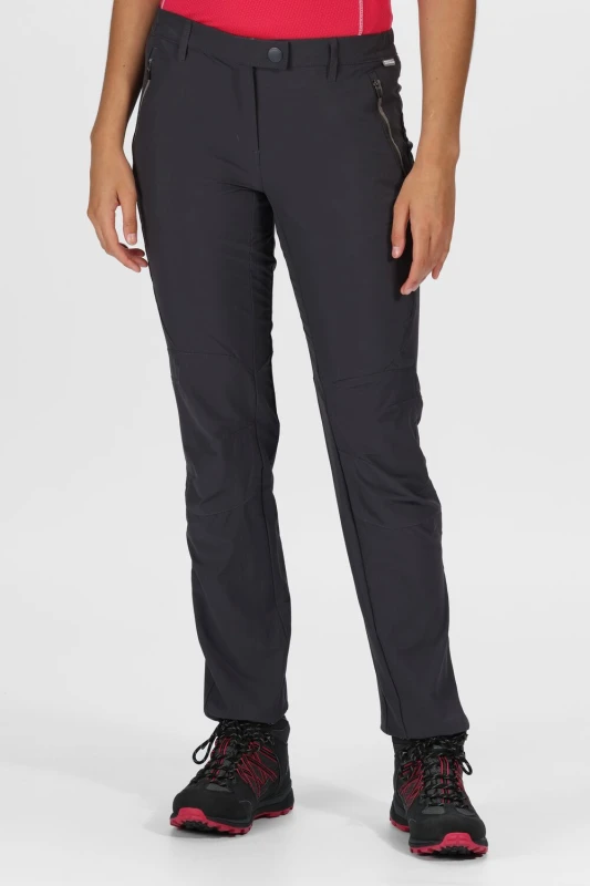 Image of Regatta Womens 'Highton' Walking Trousers in Dark Grey Size: 16R Dark Grey Female 16R