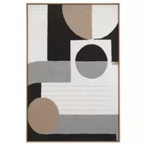 Astratto Abstract Geometric Wall Art - Monochrome - 83x123cm