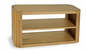 image of Linea Oak Lounge Straight TV Unit White