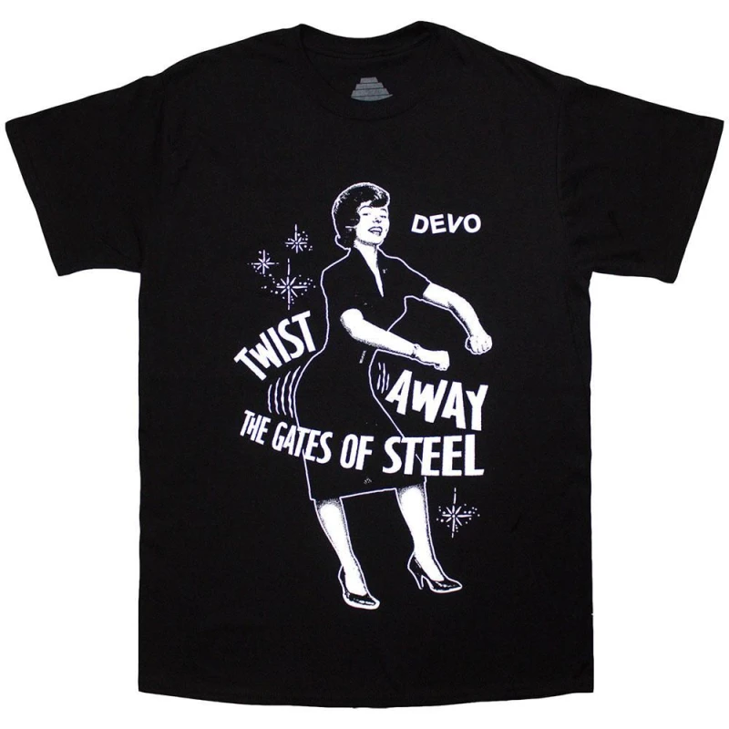 Image of Devo Mens Twist Away T-Shirt in Black Size: Large Black Male L